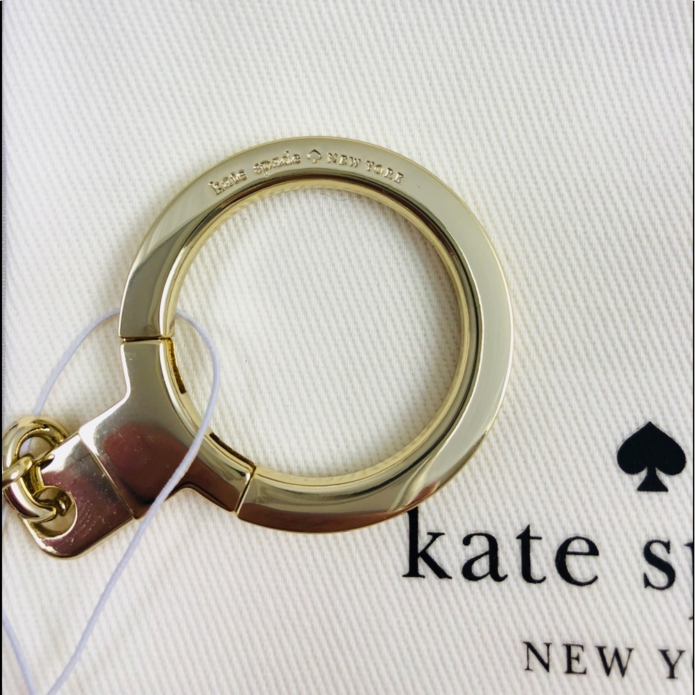 New! Kate Spade Hot Pink Heart Leather Keychain - Picture 5 of 5